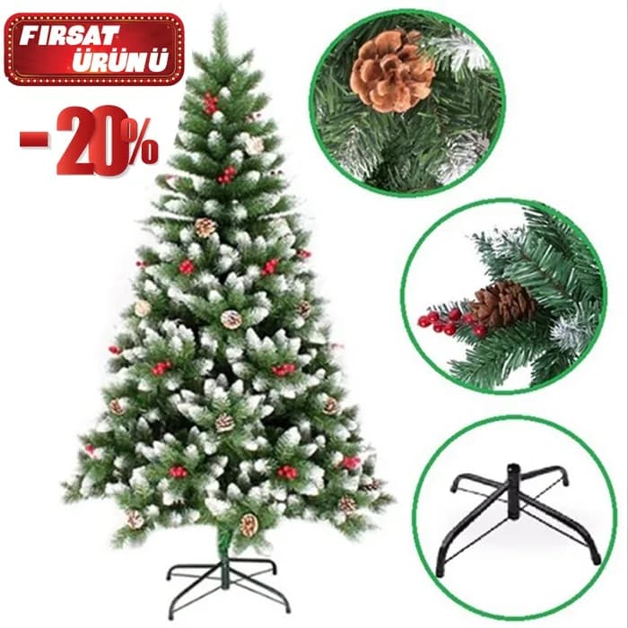 150 Cm Süslü Yılbaşı Çam Ağacı