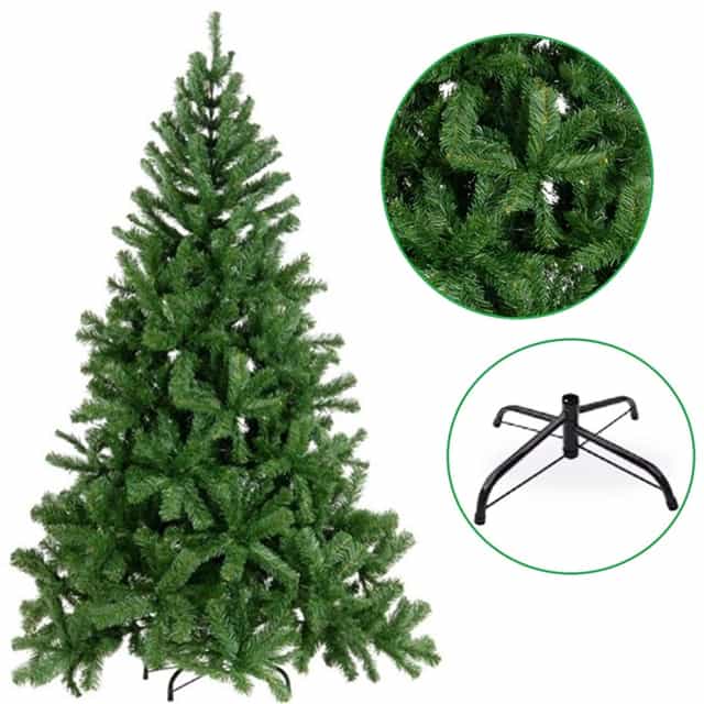 220 Cm Yeşil Renkli Yılbaşı Çam Ağacı 1000 Yoğun Dallı