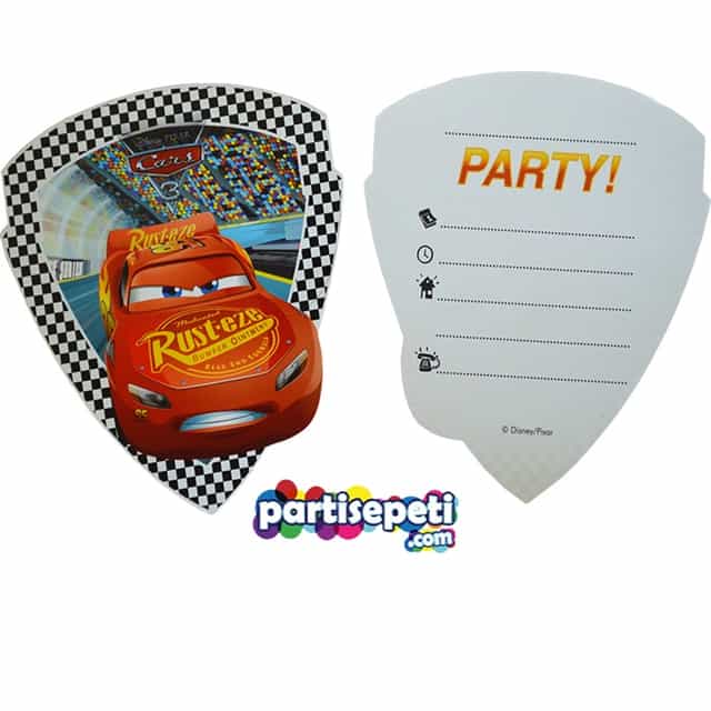 Cars 3 Temalı Davetiye