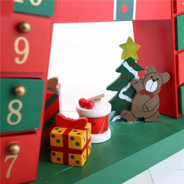 Ahşap Yılbaşı Süpriz Takvim Dekor Süs