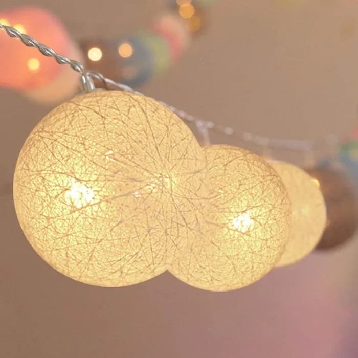 Beyaz Pilli Top Led Işık