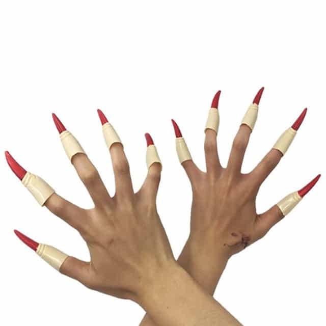Cadılar Bayramı Halloween Kırmızı Tırnak Seti