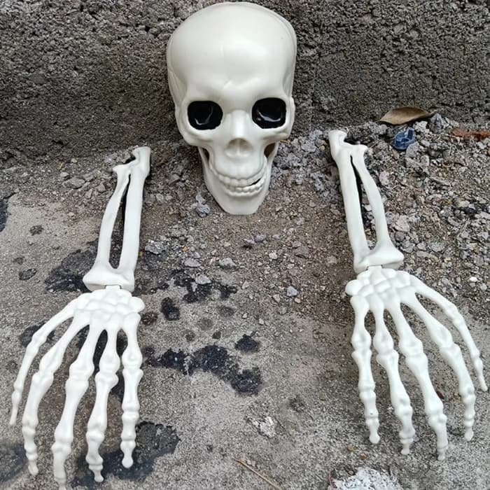Halloween İskelet Kafası Ve Elleri Dekor Süs