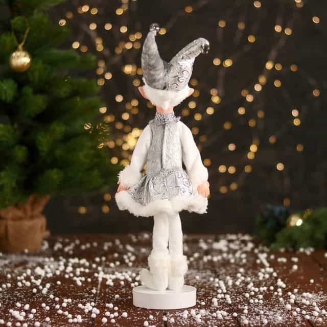 Gümüş Renkli Elf Dekoratif Süs Küçük Boy