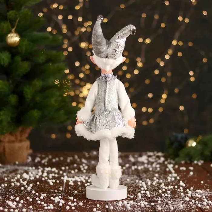 Gümüş Renkli Elf Dekoratif Süs