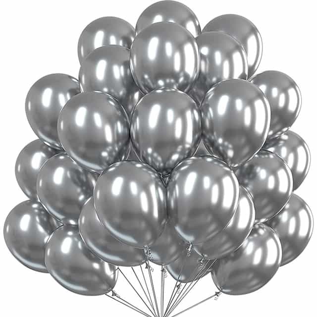 Gümüş Renkli Krom Balon
