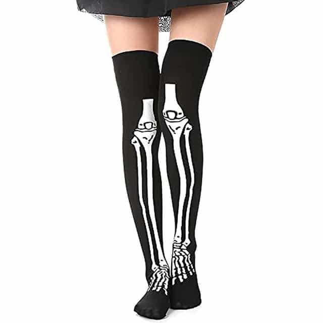 Halloween İskelet Model Uzun Kadın Çorabı