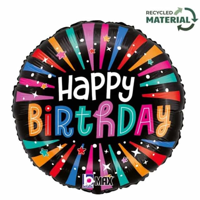 Renkli Doğum Günü Parıltısı Grabo Folyo Balon