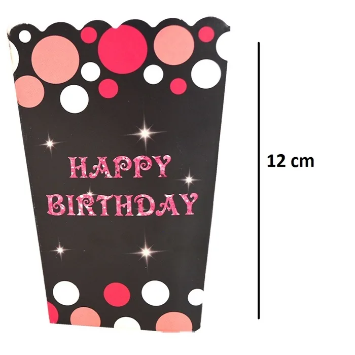 Happy Birthday Baskılı Popcorn Kutusu