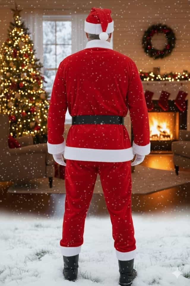 Yılbaşı Noel Baba Yetişkin-Battal Kostüm Takım