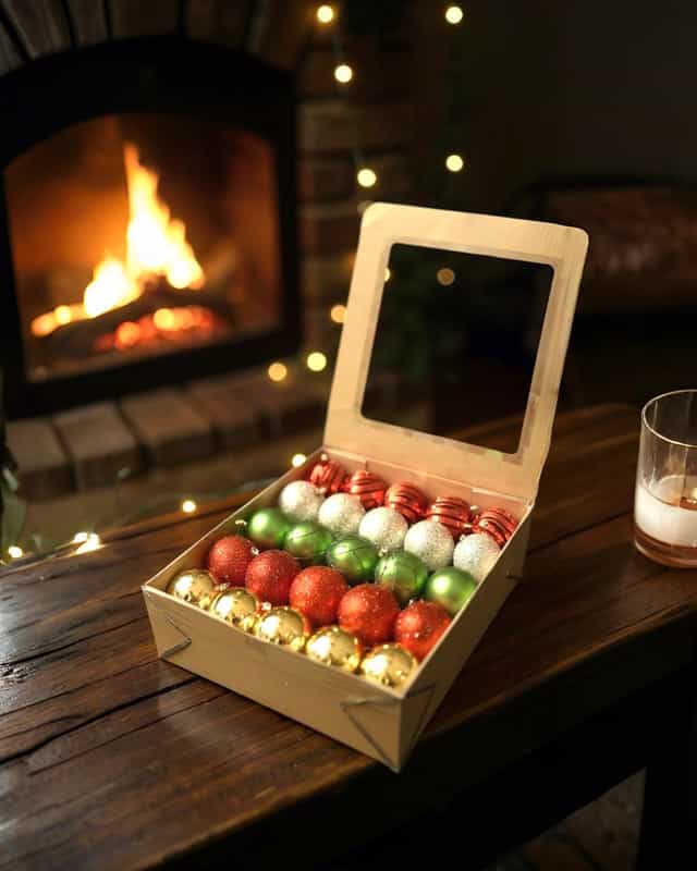 Yılbaşı Ağacı Top Süs 8 CM 50 Adet