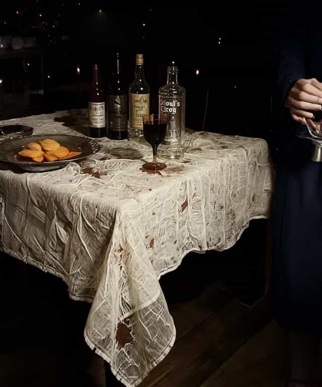 Cadılar Bayramı Dekorasyon Kan Lekeli Tül 120*200 cm