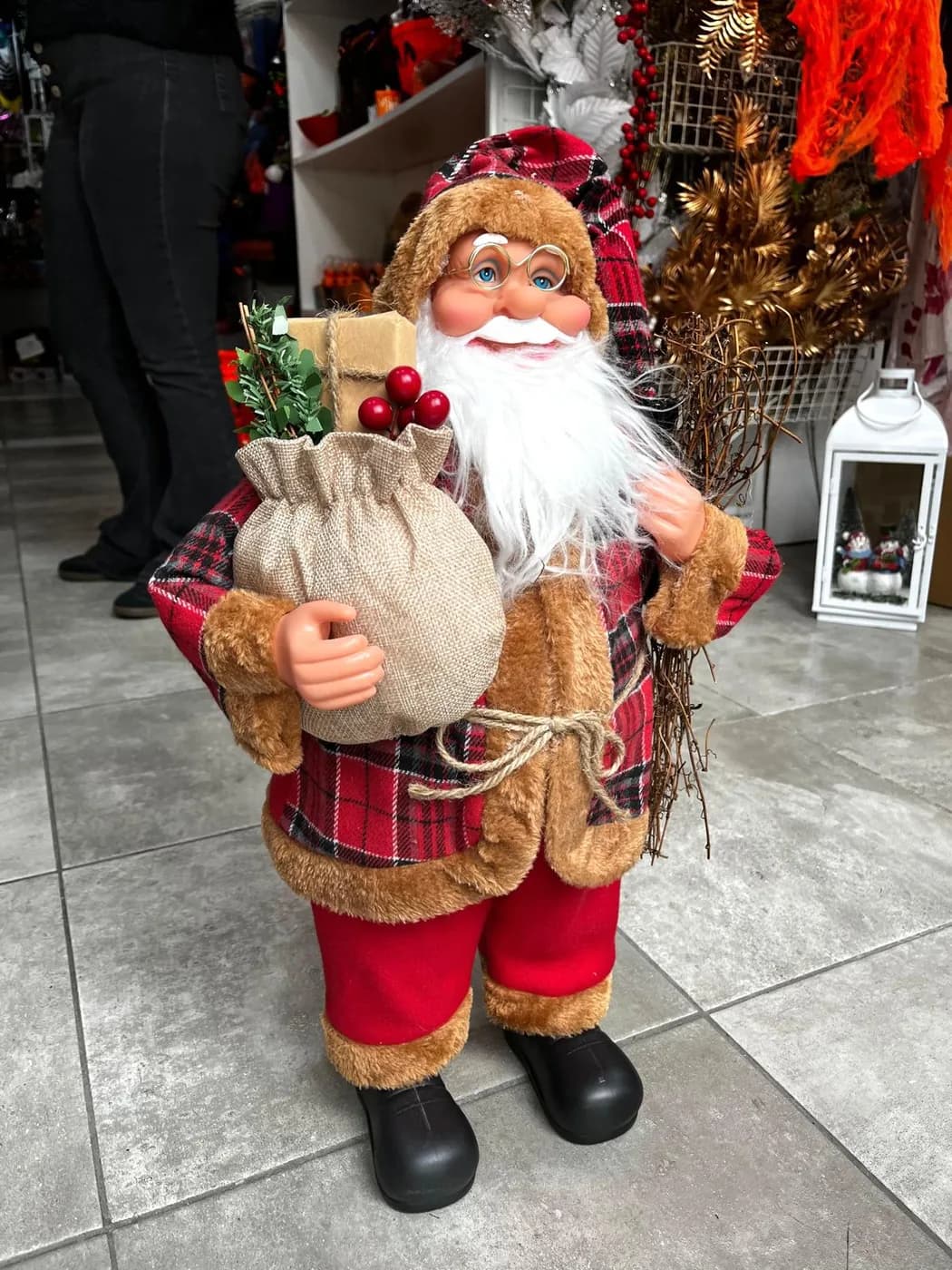 Sakallı Noel Baba Dekor Süs 62 cm