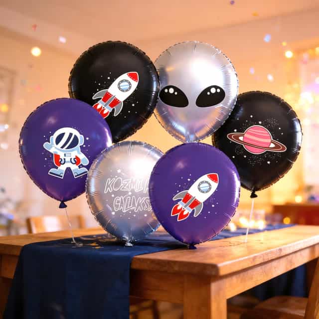 Uzay Temalı Lateks Balon 7'li