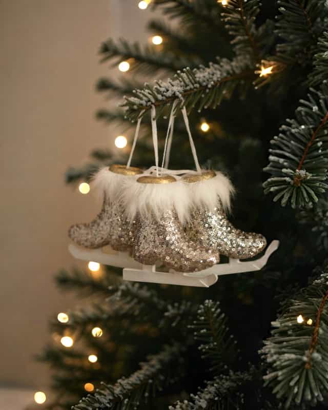 Yılbaşı Ağacı Go;d Paten Asma Süs 3 lu