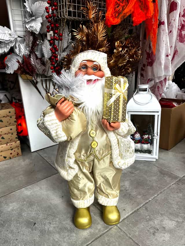 Yılbaşı Noel Baba Beyaz Altın 62 cm