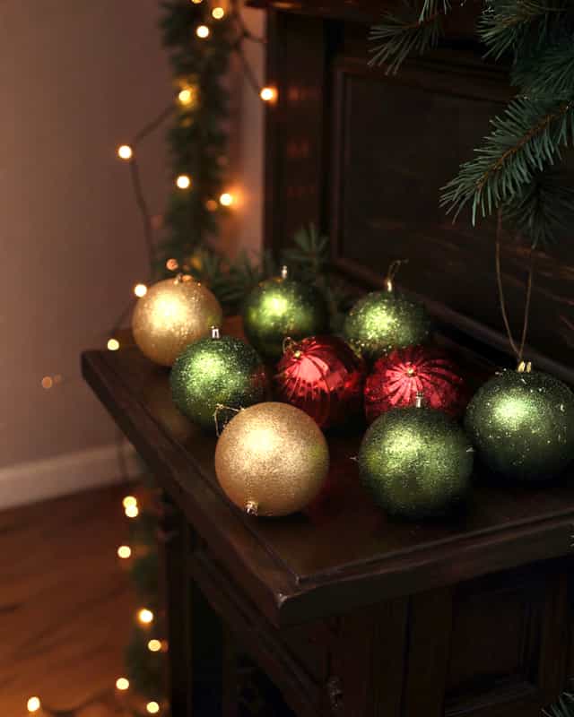 Yılbaşı Ağaç Top Süs Karma 15 CM 9 Adet