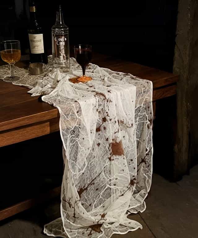 Cadılar Bayramı Dekorasyon Kan Lekeli Tül 120*200 cm