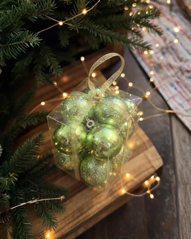 Yeşil Top Ağaç Süs 16'Lı 6 CM