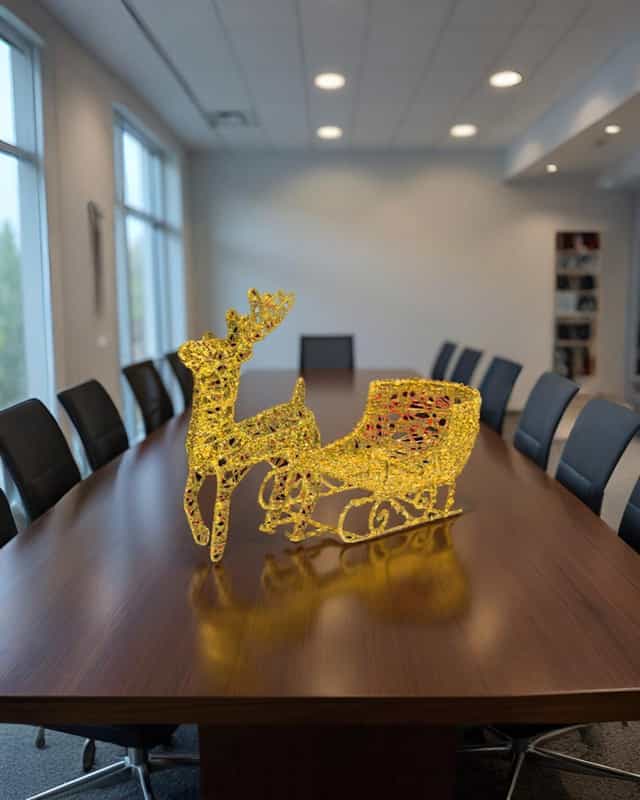 Yılbaşı Kızaklı Geyik Dekor Süs