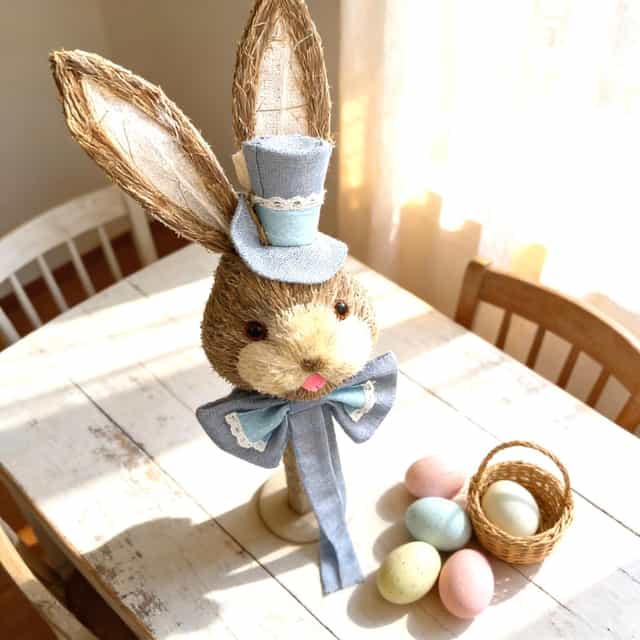Paskalya Mavi Renkli Tavşan Dekor Süs