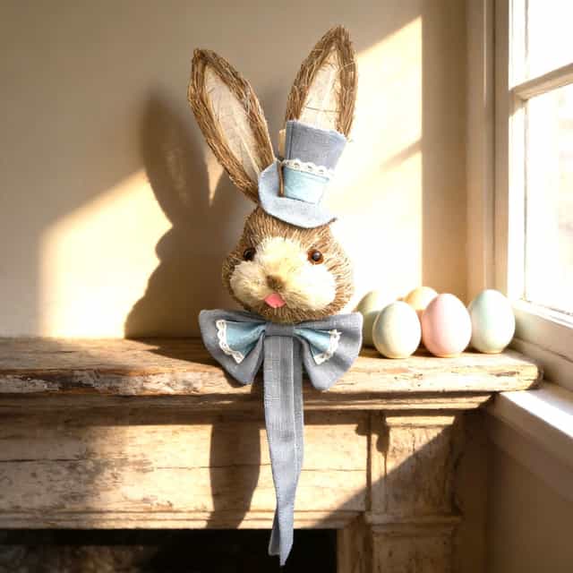 Paskalya Mavi Renkli Tavşan Dekor Süs
