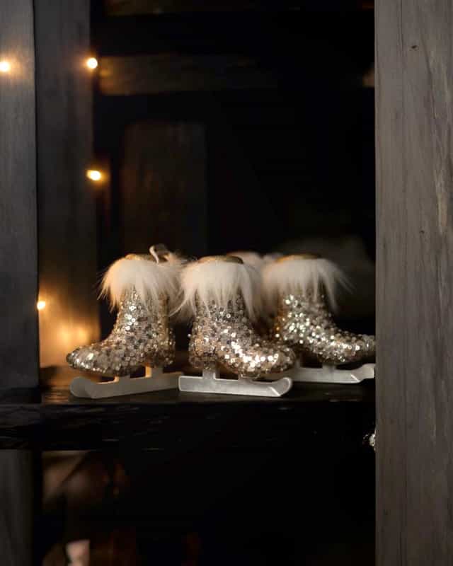 Yılbaşı Ağacı Go;d Paten Asma Süs 3 lu