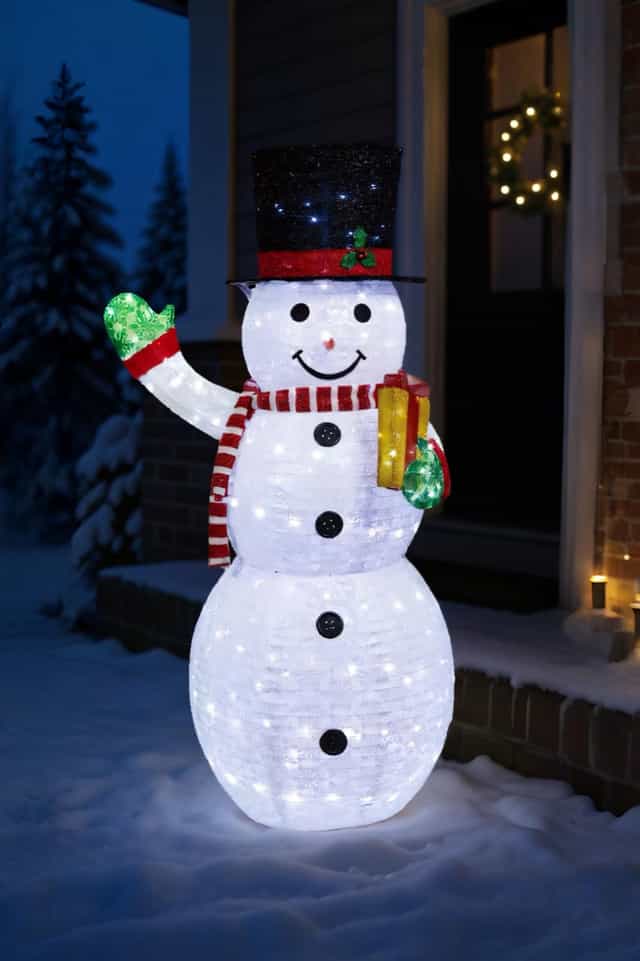 Yılbaşı Kardan Adam Dekor Ledli 180 CM