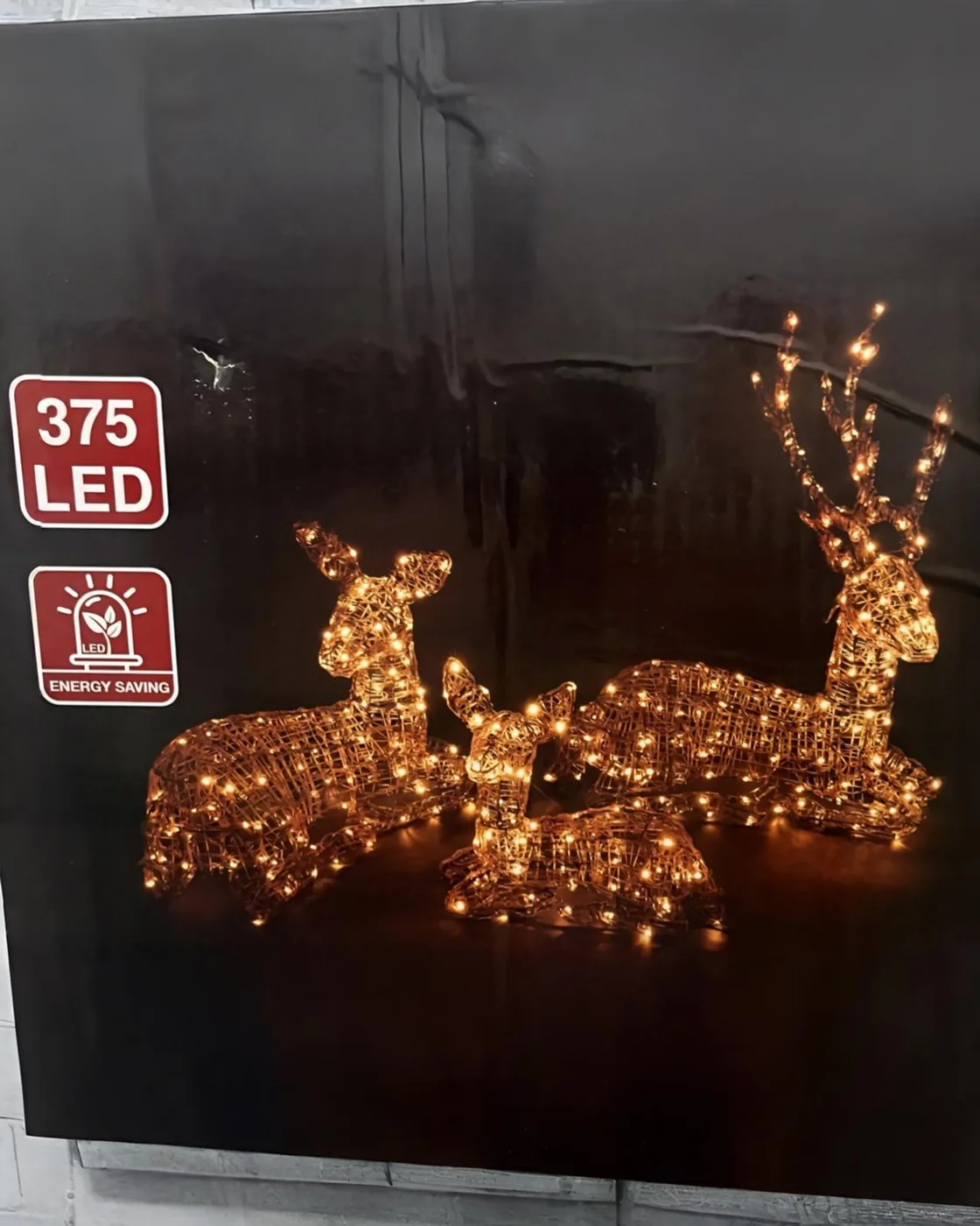 Yılbaşı 3 lü Geyik Ailesi 375 ledli