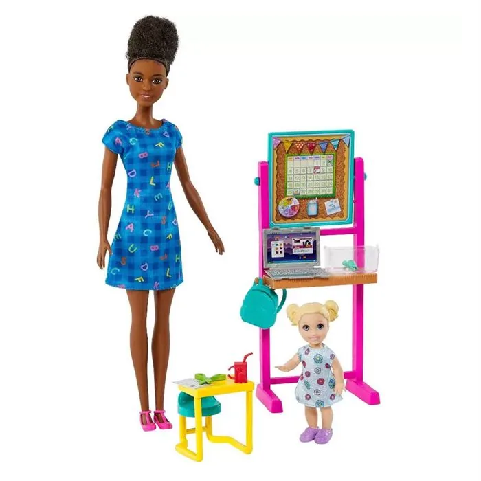Barbie Ben Büyüyünce Oyun Seti Öğretmen, Siyah Saçlı