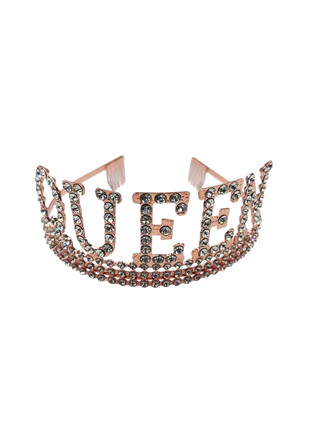 Queen Yazılı Taşlı Kraliçe Tacı