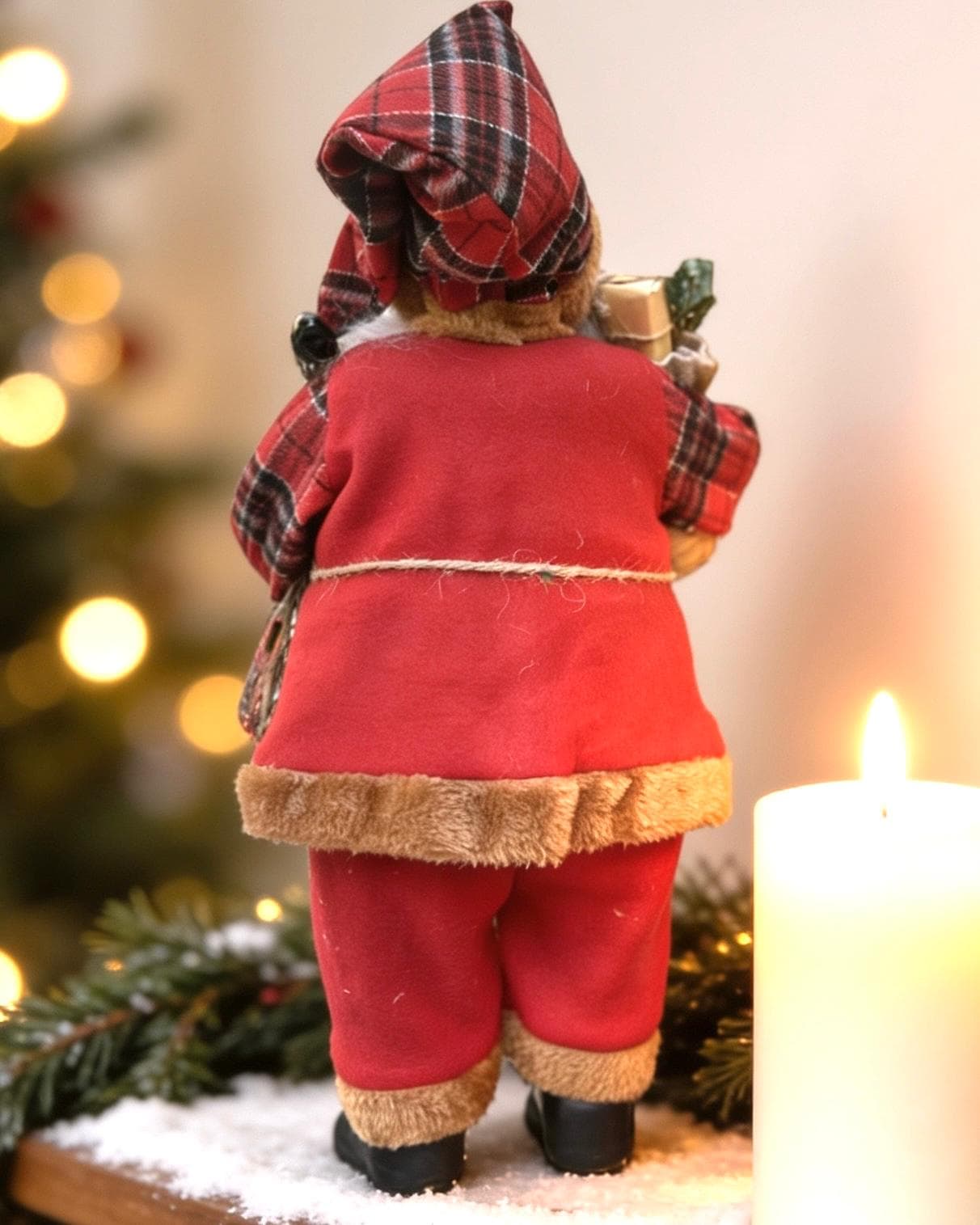 Peluş Noel Baba Dekoratif Süs 62 cm