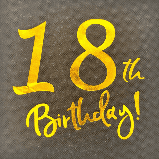 18 Yaş Baskılı Parti Peçetesi