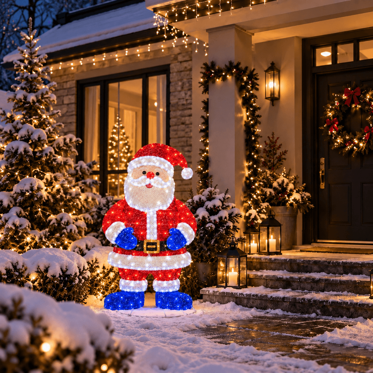 Işıklı Noel Baba Figürü 125 CM – 381 LED Işıklı