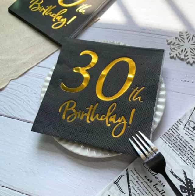 30 Yaş Baskılı Parti Peçetesi