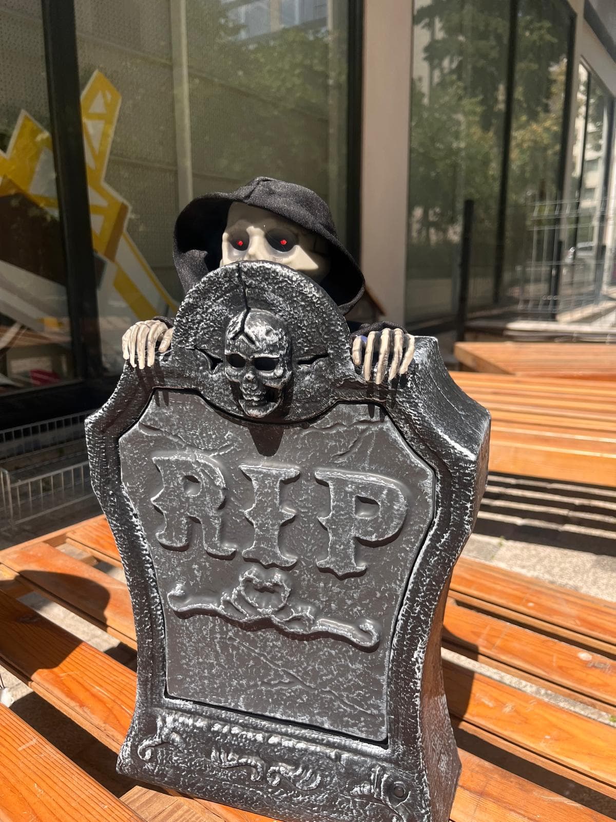 Hareketli Sensörlü Korku Mezarı | Müzikli IŞIKLI Halloween Dekoru