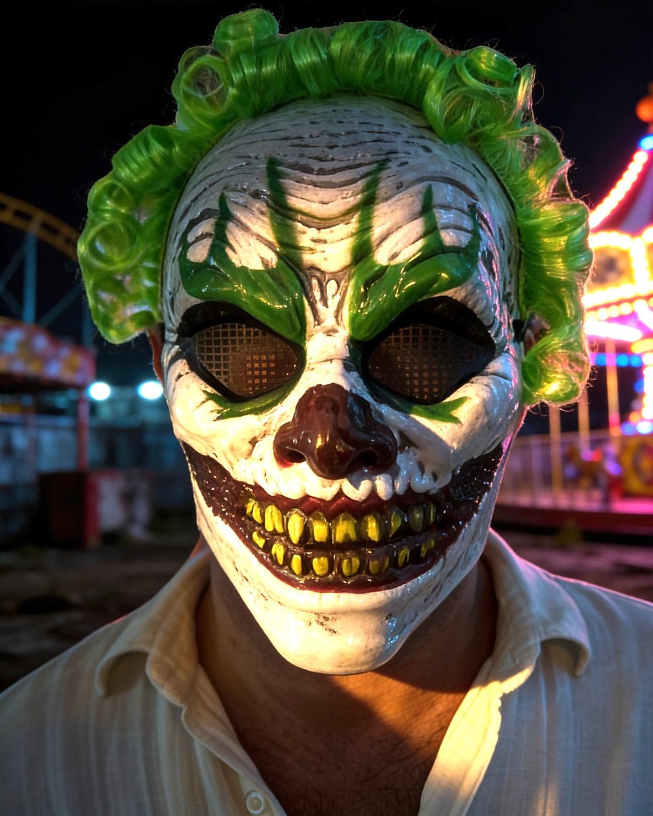 Halloween Joker Maskesi – Korkunç Palyaço Maskesi, Cadılar Bayramı Kostüm Maskesi