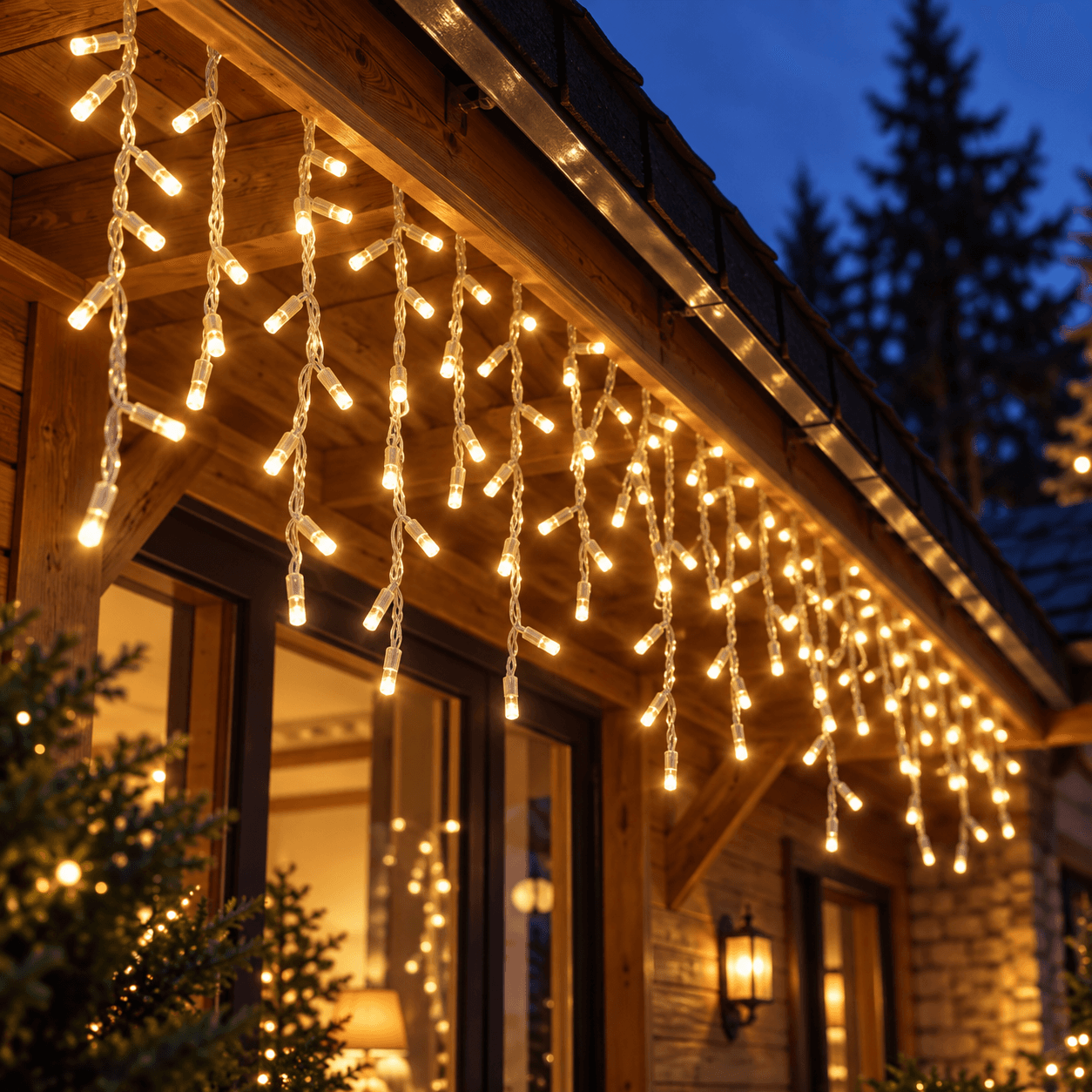 Dış Mekan Eklenebilir Saçaklı LED Işık Şeffaf Kablolu Gün Işığı 2,5 Metre