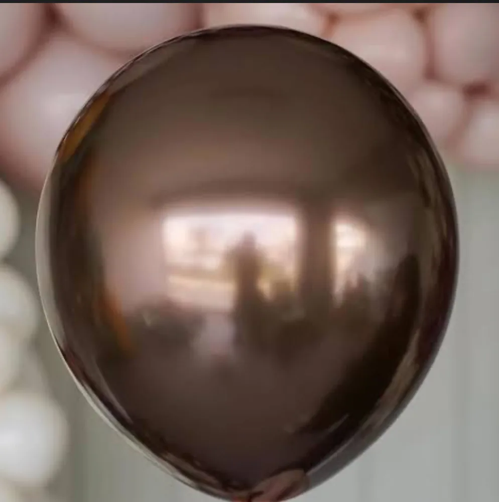 Toptan Çikolata Renkli Krom Balon