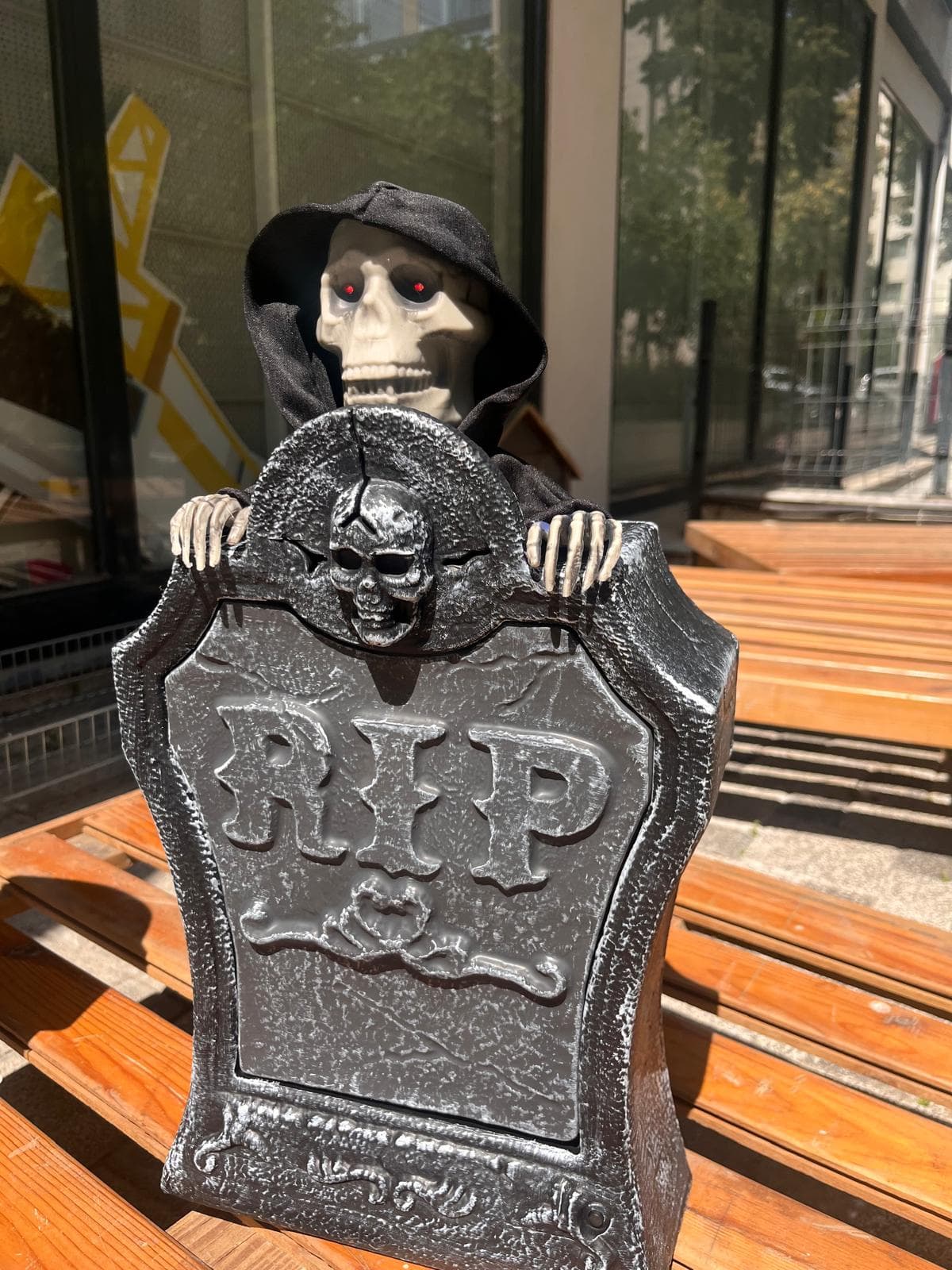Hareketli Sensörlü Korku Mezarı | Müzikli IŞIKLI Halloween Dekoru