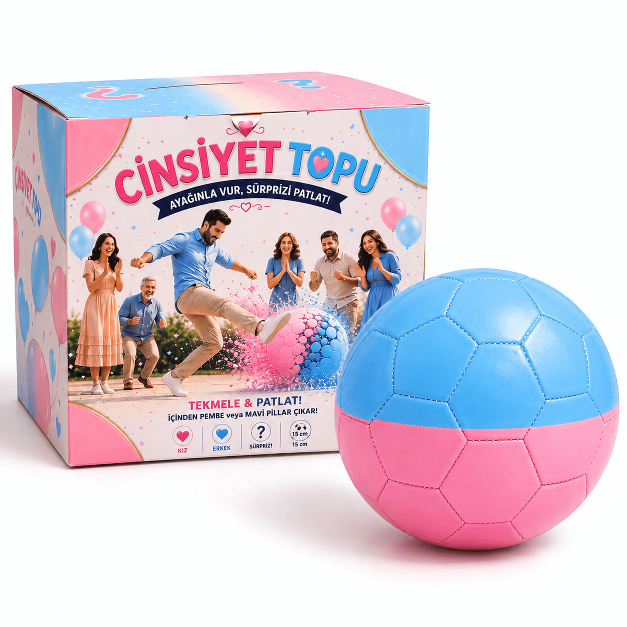 Cinsiyet Topu Gender Reveal Sürpriz Futbol Topu