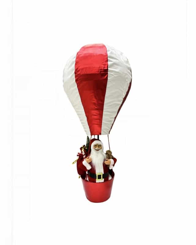 Uçan Balonlu Noel Baba Dekor Süs 150 cm