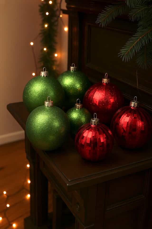 Yılbaşı Ağaç Top Süs Karma 15 CM 9 Adet