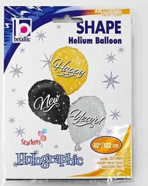 Yılbaşı Happy New year Balon Temalı Folyo Balon