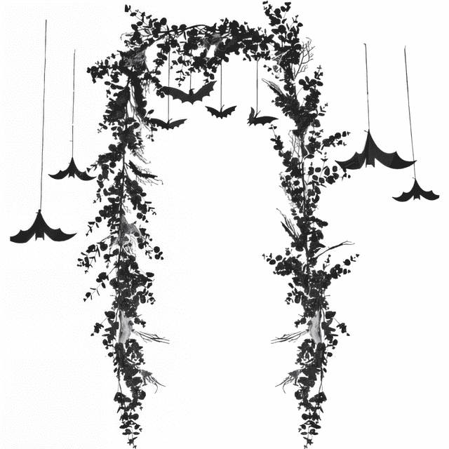 Siyah Renkli Yapay Garland 4 metre