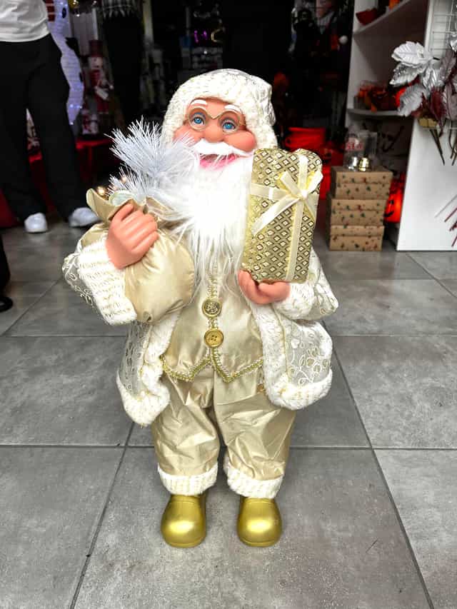 Yılbaşı Noel Baba Beyaz Altın 62 cm