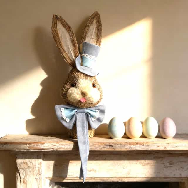 Paskalya Mavi Renkli Tavşan Dekor Süs