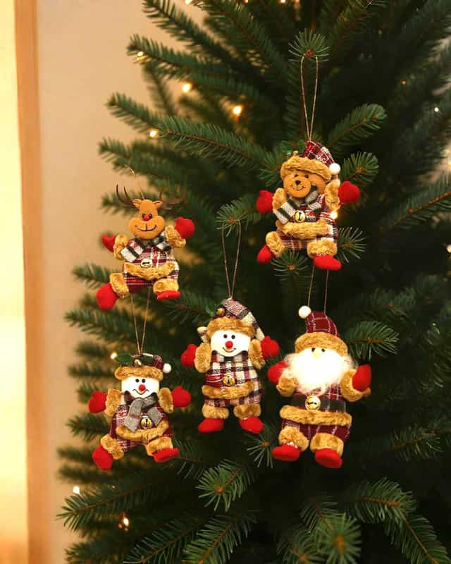 Yılbaşı Ağacı Peluş Set Süs 4 lÜ