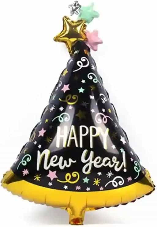 Happy New Year Yıldız Folyo Balon