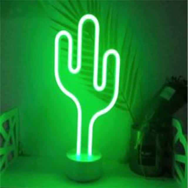 Kaktüs Neon Led Işıklı Masa-gece Lambası Dekoratif Neon Led Lamba